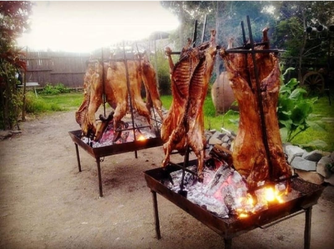 Parrillero en acción