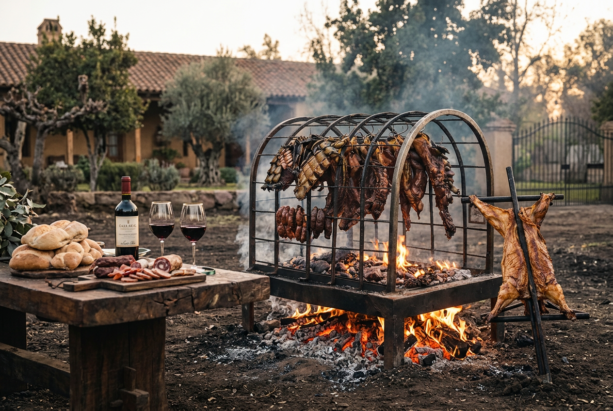 Asado en evento
